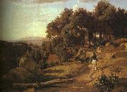  Jean Baptiste Camille  Corot A View near Volterra_1 oil on canvas